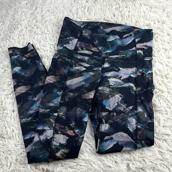 Lululemon Fast and Free Tight II 25" *Non-Reflective Nulux Glacier Camo Starligh - Picture 1 of 7